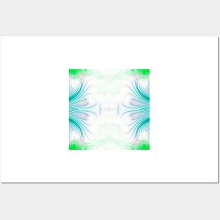 Blue and green abstract pattern background Posters and Art